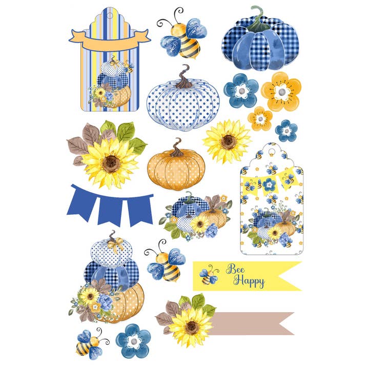 SSC Wholesale - Wholesale Craft Supplies - Bumblebee Fall Scrapbook Embellishments - 3 Packs
