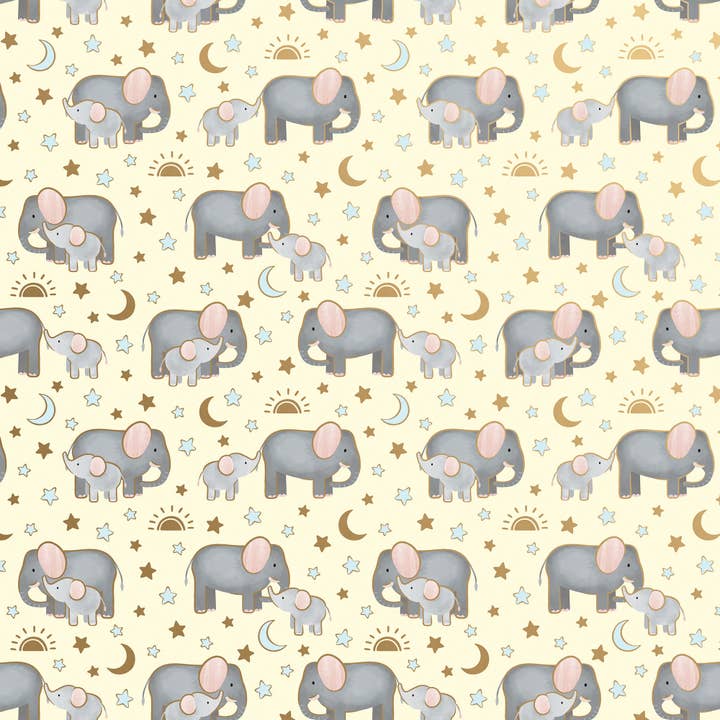 Wrap - Rolls - Baby Elephants for wholesale by Jillson & Roberts