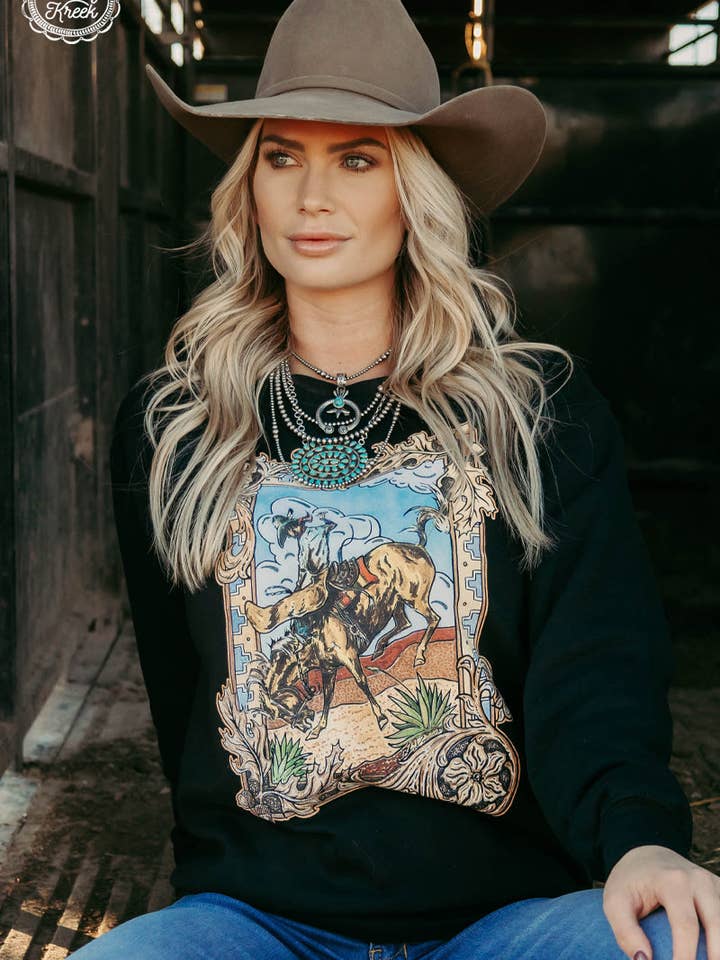 Sterling Kreek - Wholesale Graphic Sweatshirt - Women's - Rough Start Pullover5