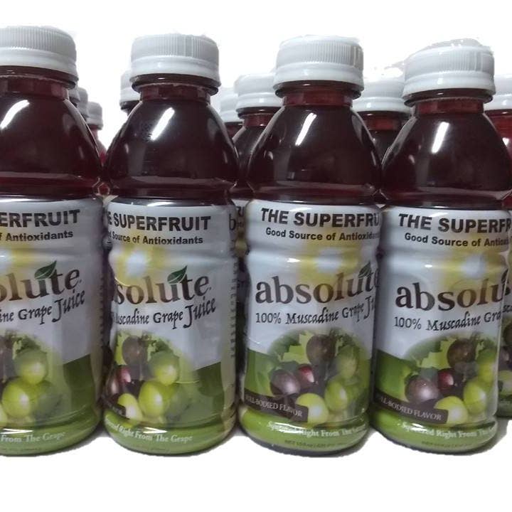 absolute 100% Muscadine Grape Juice 10 fl. oz. (24 pack) for wholesale by ABSOLUTE TEA & CO.