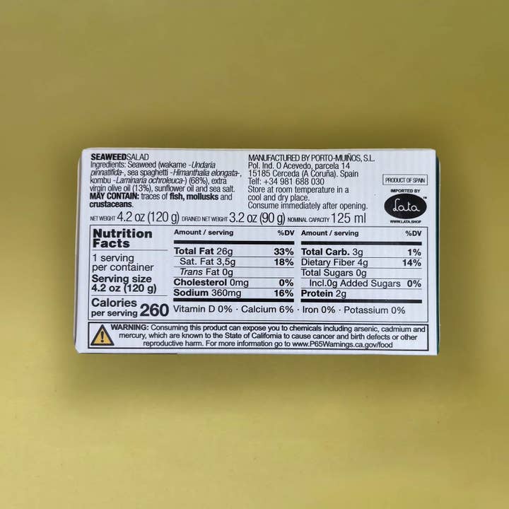 Lata - Wholesale Salad dressing - Porto-Muiños Seaweed Salad in Olive Oil3