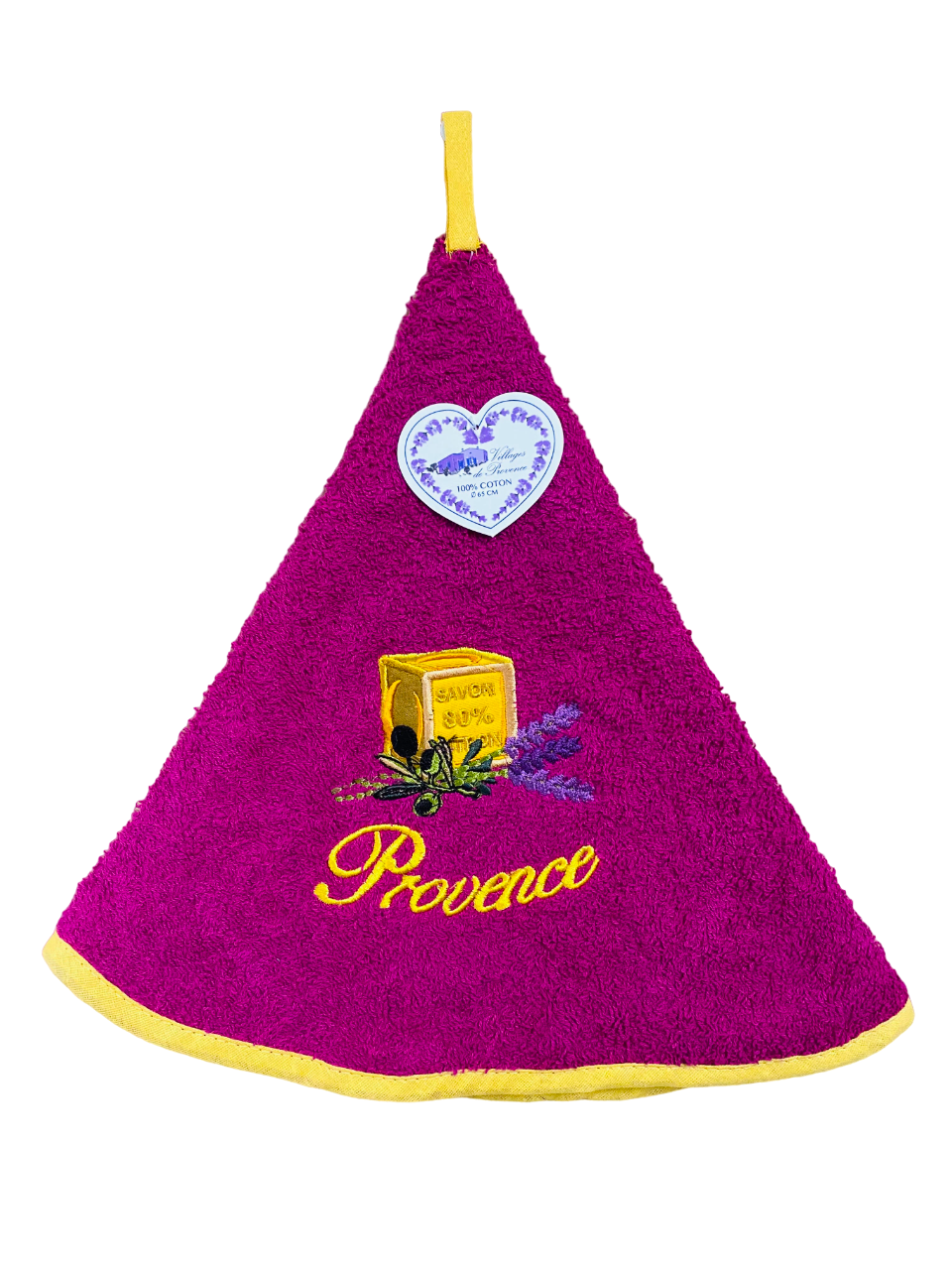 Villages de Provence - Wholesale Hand Towel - Embroidered Marseille soap hand towel 65 cm4