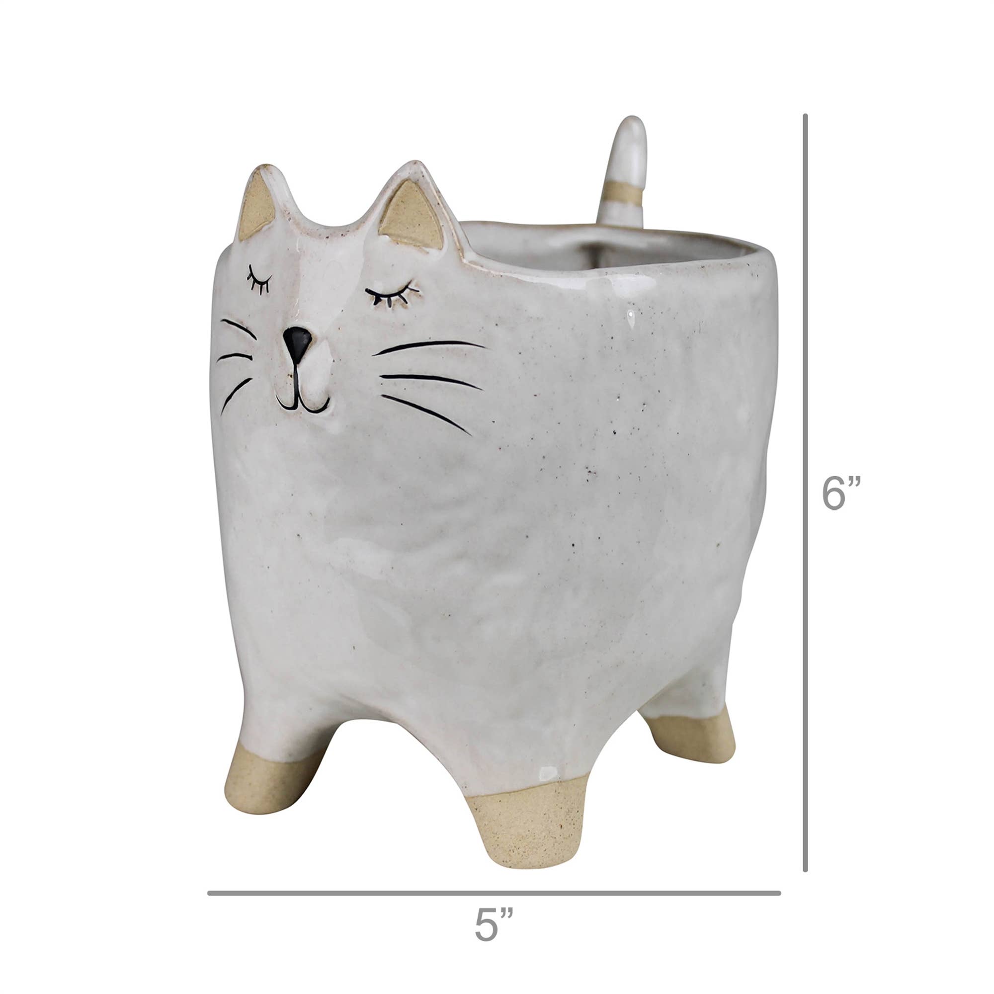 HomArt - Wholesale Plant Pot - Cat Cachepot, Ceramic3