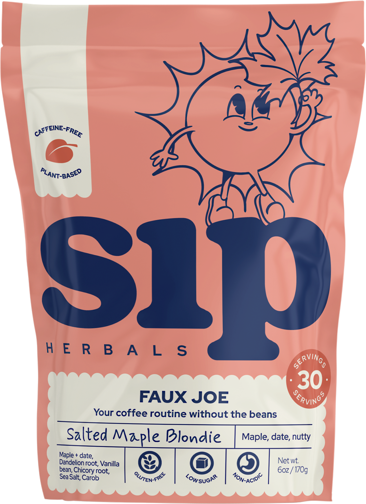 Sip Herbals - Wholesale Health/Detox Tea - Salted Maple Blondie Caffeine-free, Coffee Alternative1