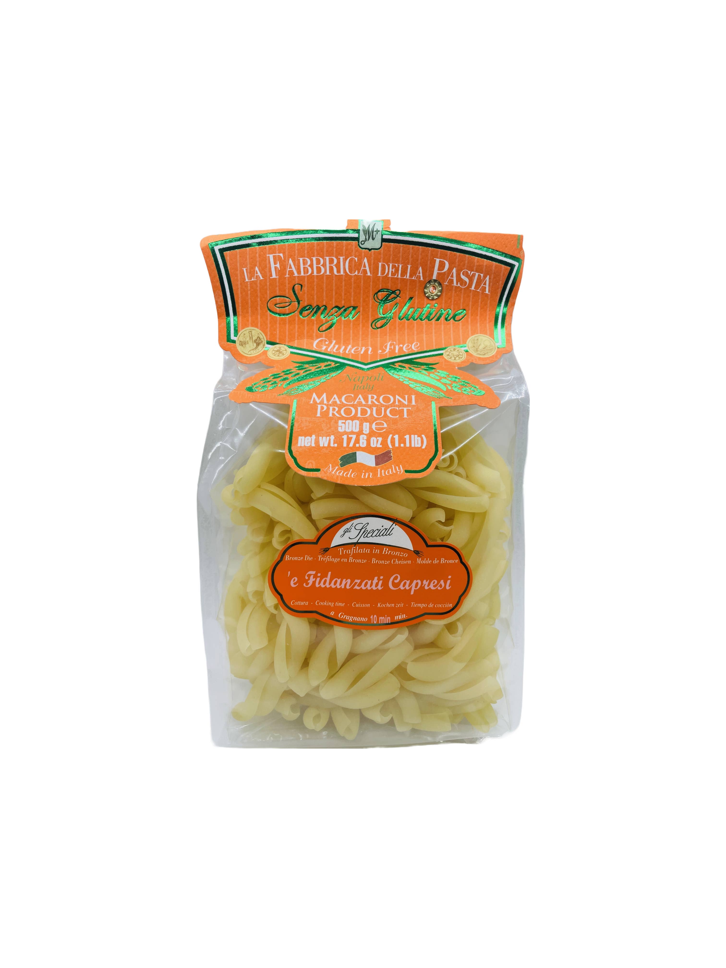 Zia Pia - Wholesale Pasta - Gluten Free Fidanzati Capresi by La Fabbrica della Pasta