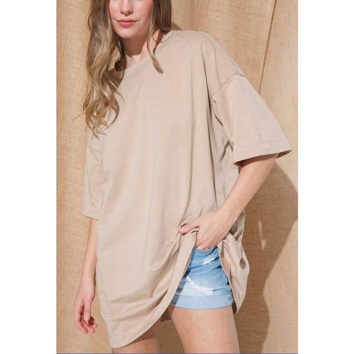 Coloring You - Wholesale Tunic - Women's - OVERSIZE KNIT TEE SHIRT4
