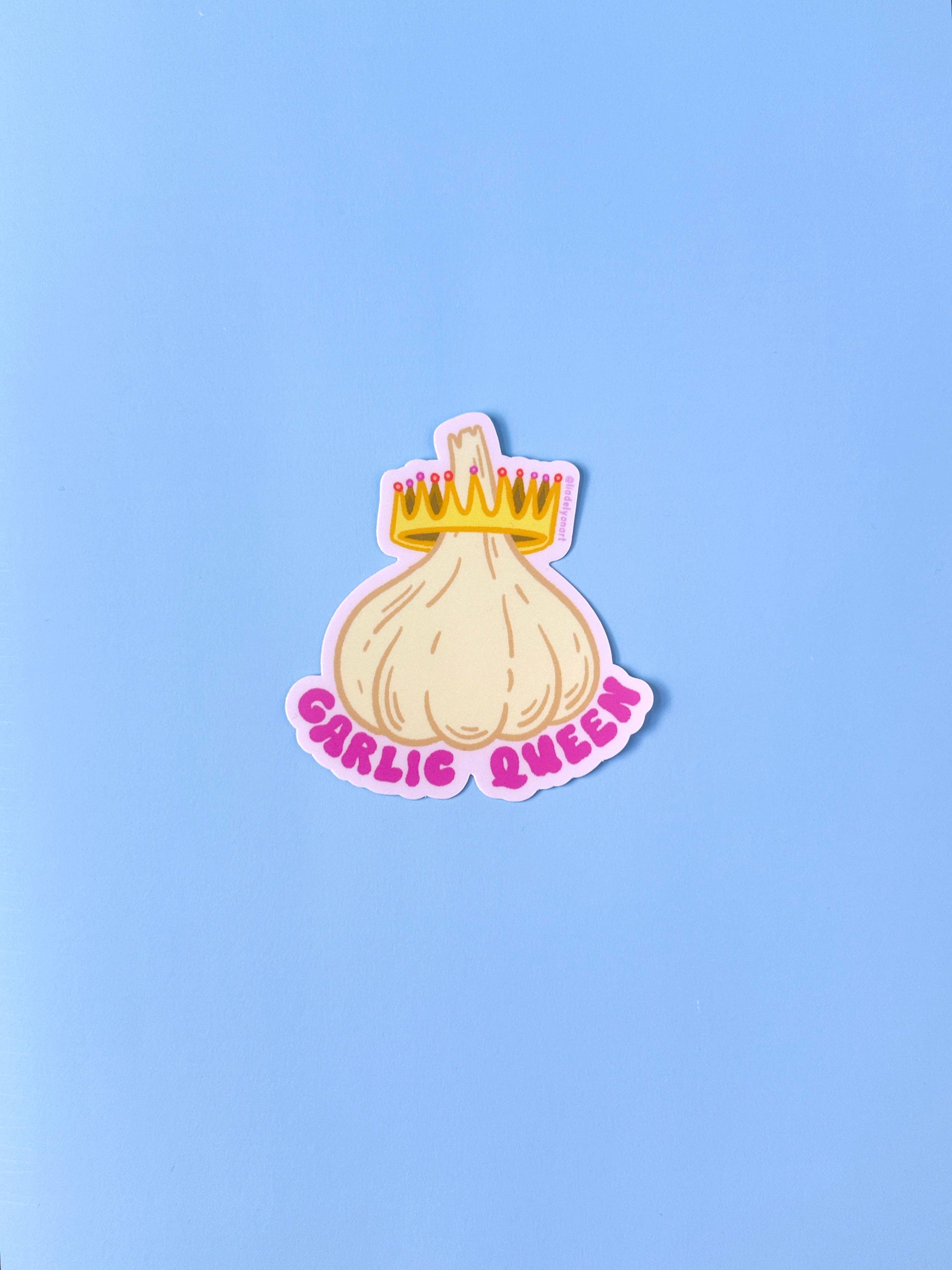 liadelyonart - Wholesale Sticker - Garlic Queen Vinyl Sticker, 3x2.85 in.2