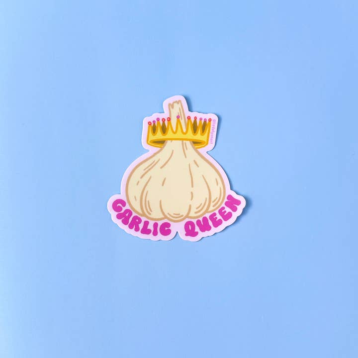 liadelyonart - Wholesale Sticker - Garlic Queen Vinyl Sticker, 3x2.85 in.2