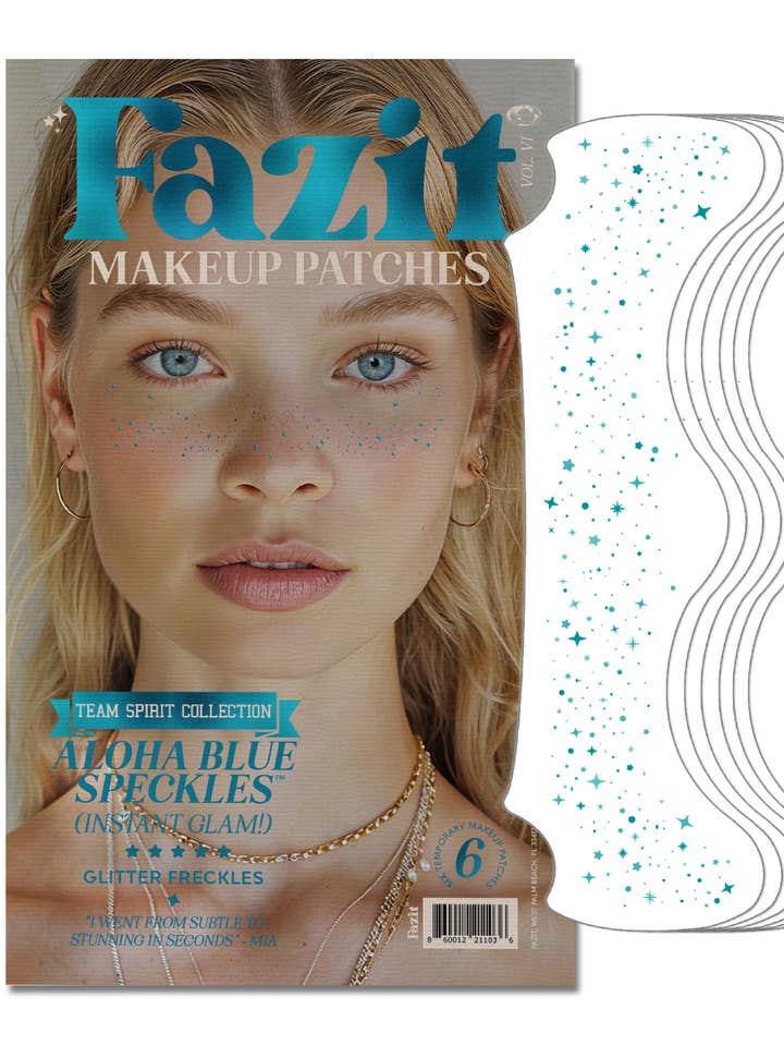 Aloha Blue Spirit Speckles Makeup Patches - Team Spirit Kollektion for engroshandel hos Fazit