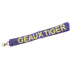 Purple Tigers Beaded Purse Strap – NOLA BOO