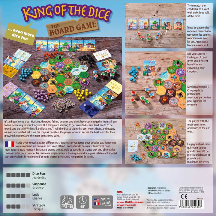 HABA USA - Wholesale Card Game - King of the Dice Board Game6
