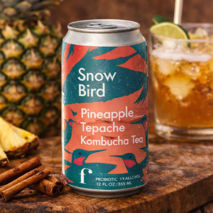 LIMITED RELEASE "Snow Bird" Pineapple Tepache - 12-pack for wholesale by Figment Kombucha
