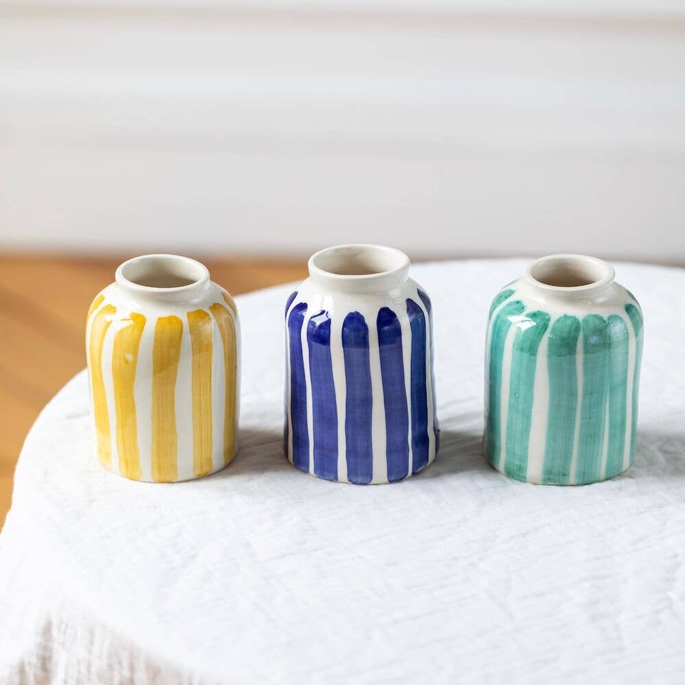 Flowrette - Wholesale Vase - Blue striped soliflora2