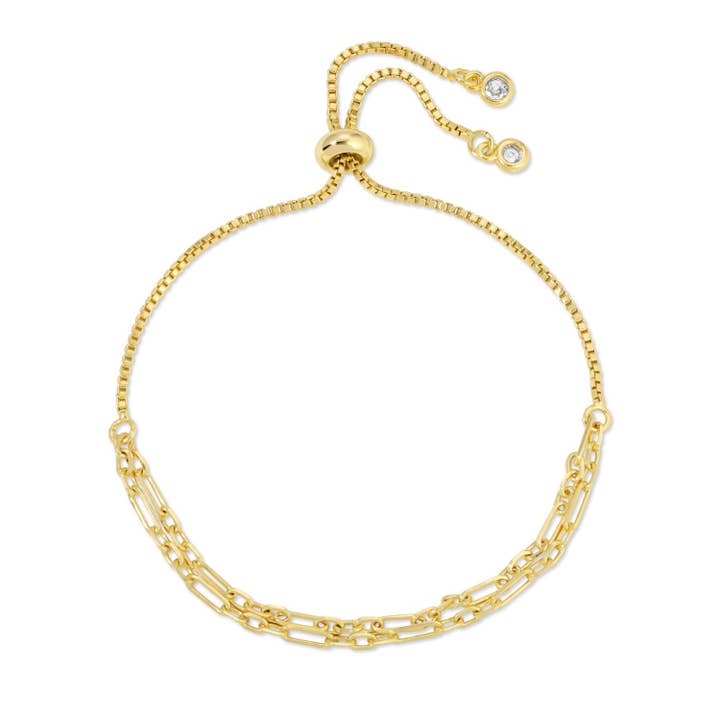 Splendid Iris - Wholesale Link & Chain Bracelet - Double Link Chain Pulley Bracelet