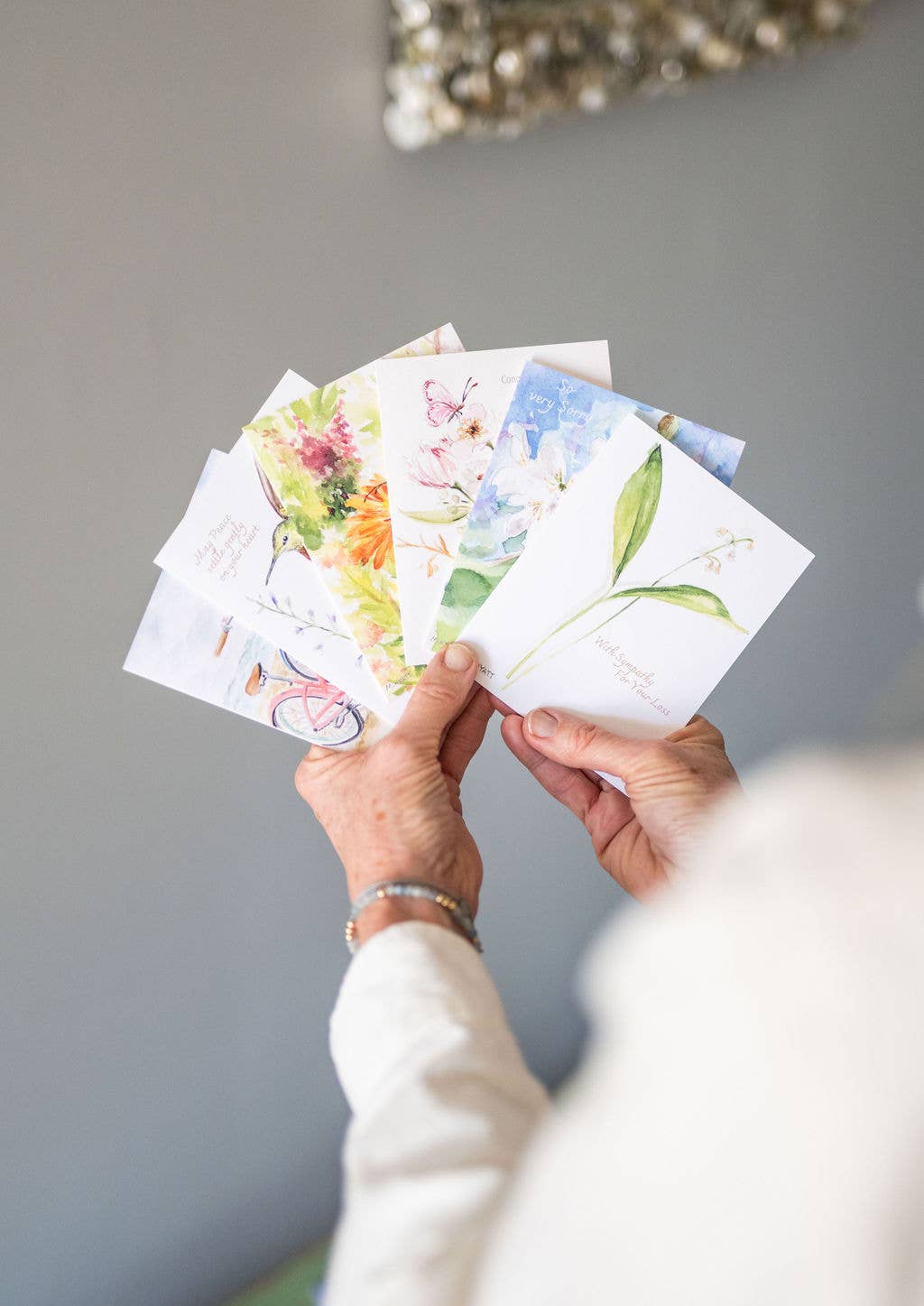 Melissa Hyatt - Wholesale Sympathy Card - "Hummingbird Feeding" Watercolor Sympathy Greeting Card3