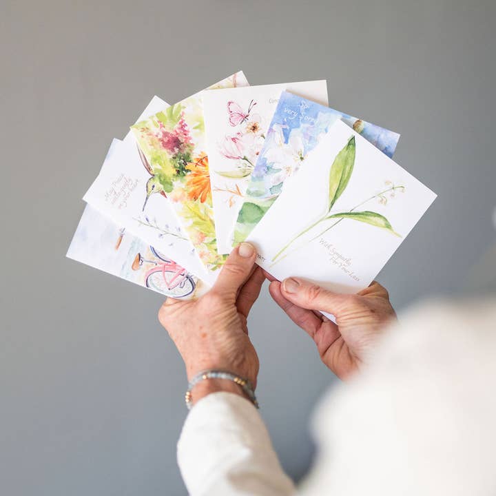 Melissa Hyatt - Wholesale Sympathy Card - "Hummingbird Feeding" Watercolor Sympathy Greeting Card3