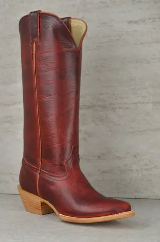 Jolene Crimson Red Cowhide Cowboy Boots for wholesale on Faire1