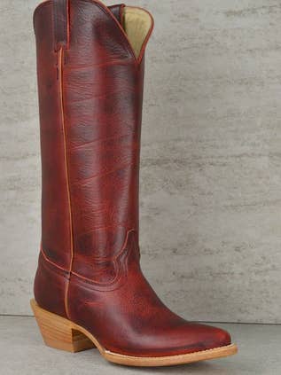 Jolene Crimson Red Cowhide Cowboy Boots for wholesale on Faire1