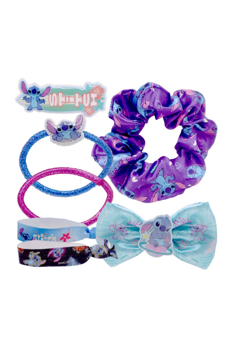 PINEAPPLE Beauty – wholesale Hair accessories set – kids – UPD SI0056GG Stitch Hair Accessory w/ Backpack - 6 set1