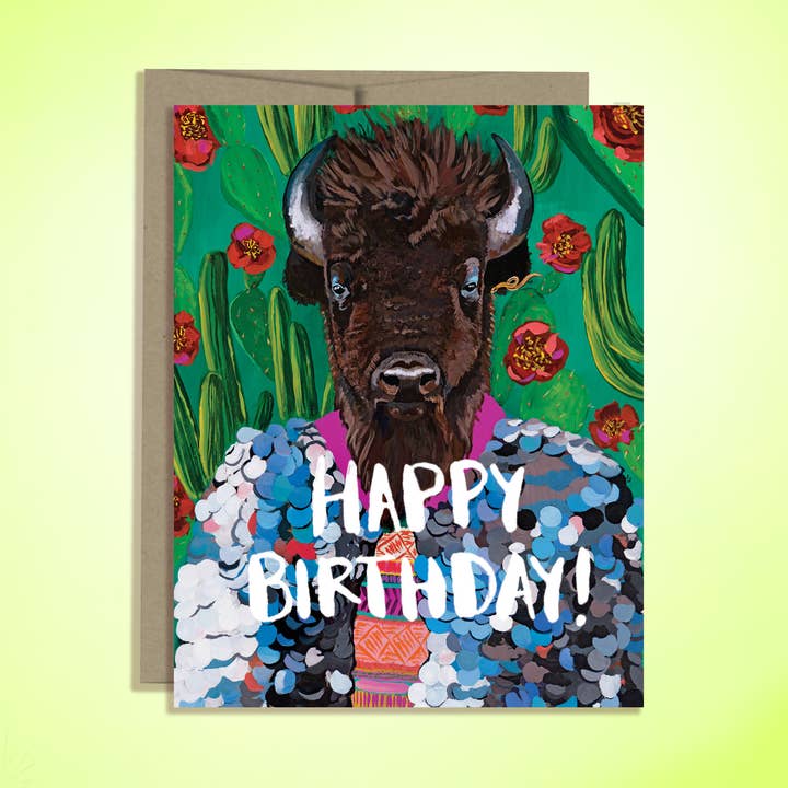 Fancy Buffalo Geburtstagskarte für den Großhandel von The Stationery Bakery