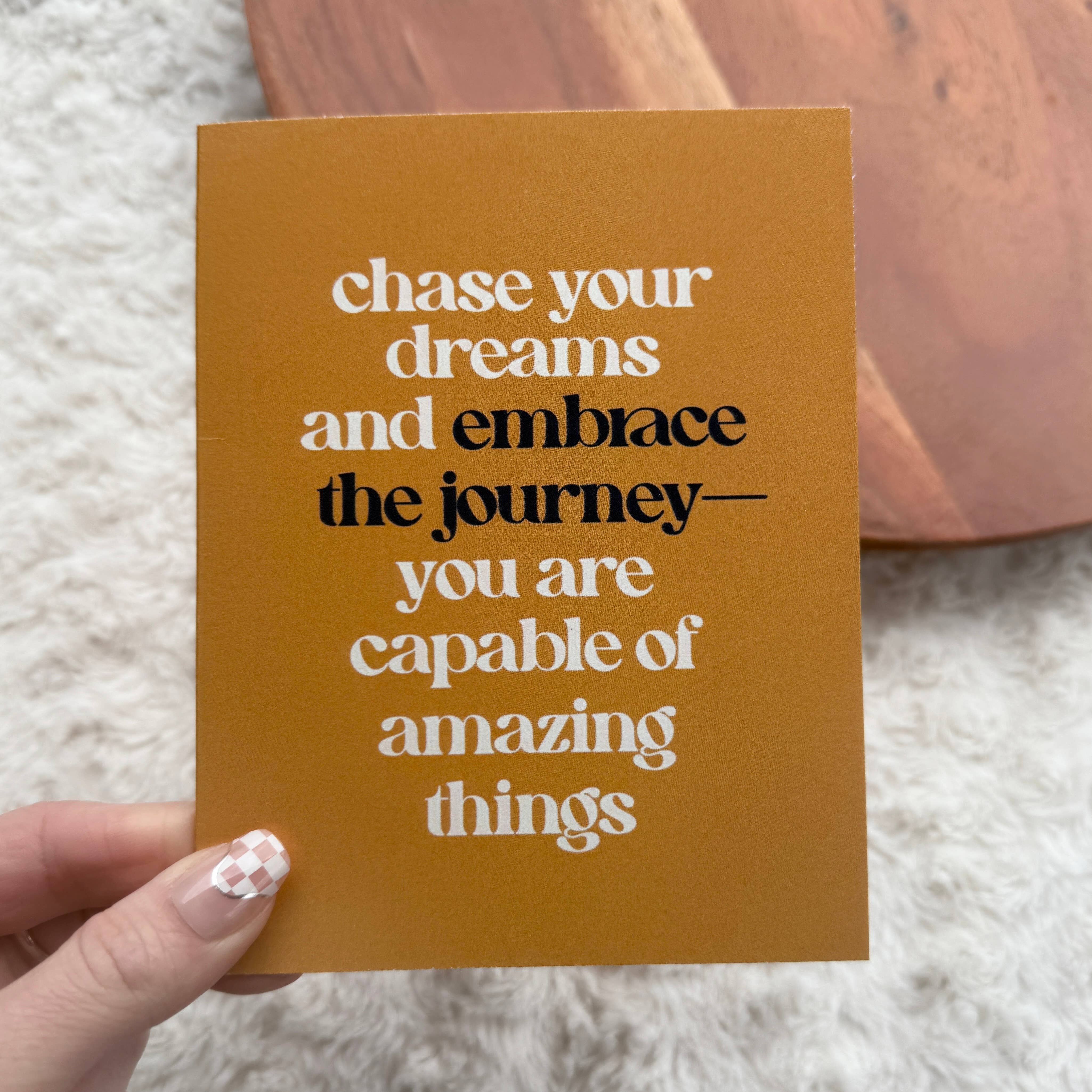 Big Moods - Wholesale Graduation Card - "Chase your dreams..." Inspirational Graduation Card2