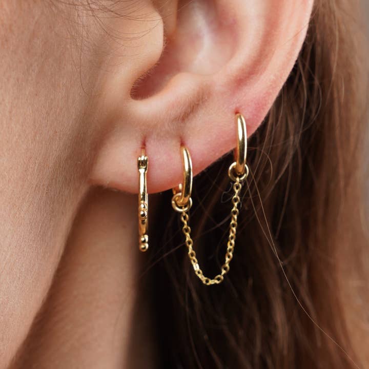 Diat - Wholesale Dangle Earrings - Double Chain Earrings7