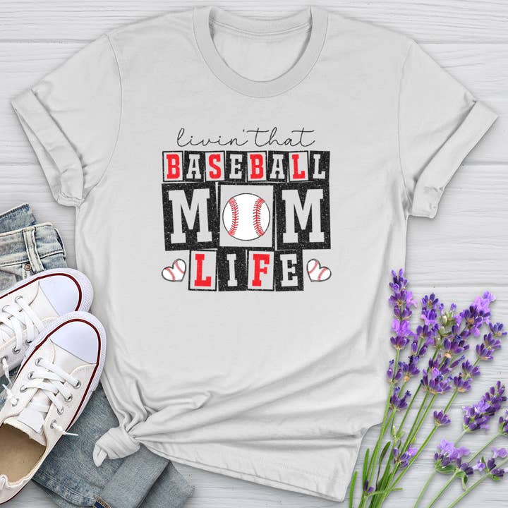Livin That Baseball Mom Life Softstyle Tee for wholesale by Christian Lifestyle Collections