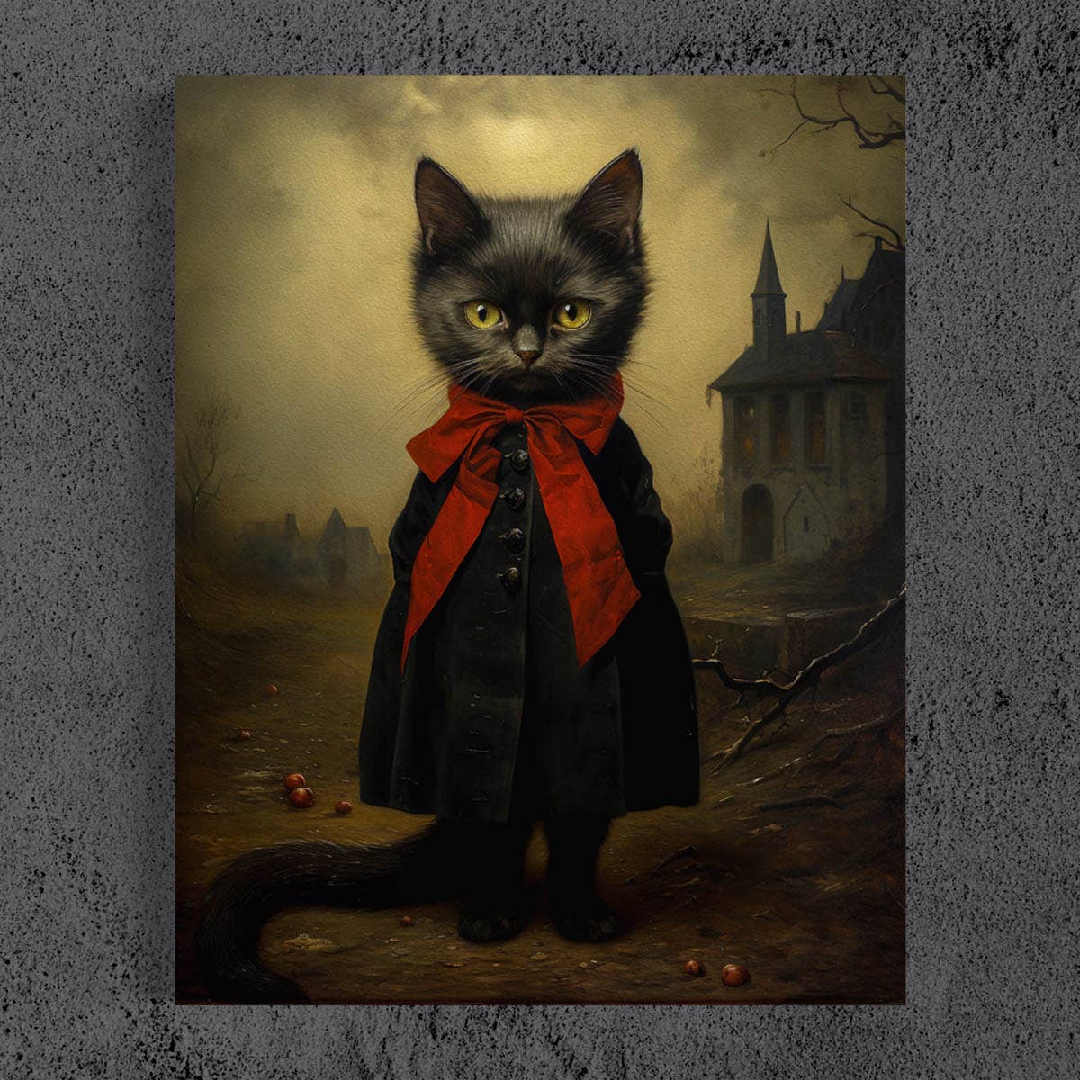 Salty Alyce - Wholesale Art Print - Victorian Black Cat Miss Jinx Wall Art 29AS1