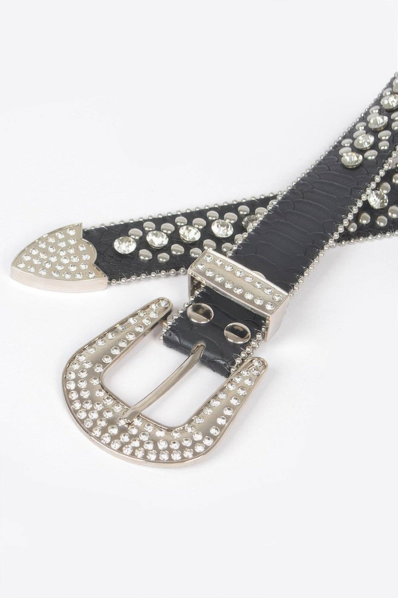CC Wholesale Clothing - Wholesale Belt - Women's - Studded Rhinestone Belt0