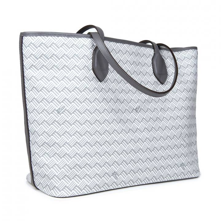 Lulu JM White Canvas & Grey Leather for wholesale by Delage