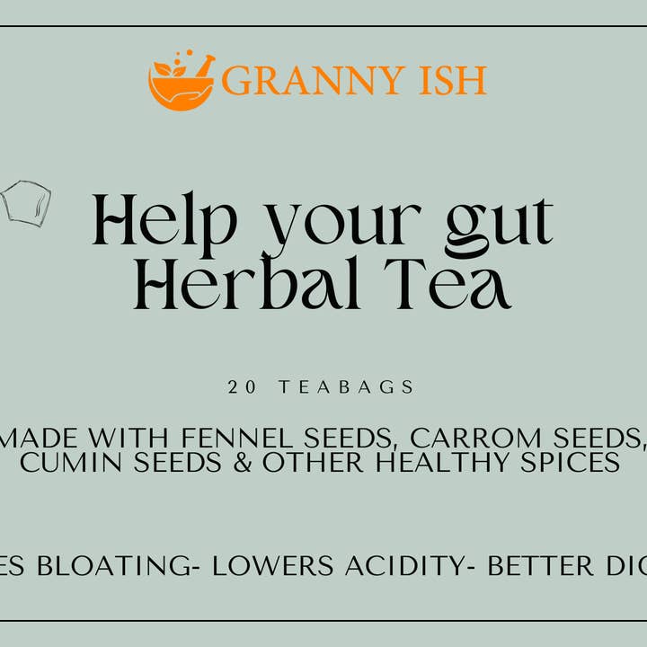 Help your gut herbal tea for wholesale by Grannyish