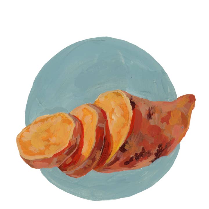 Sød kartoffel klistermærke for engroshandel hos The Good Boy Collective