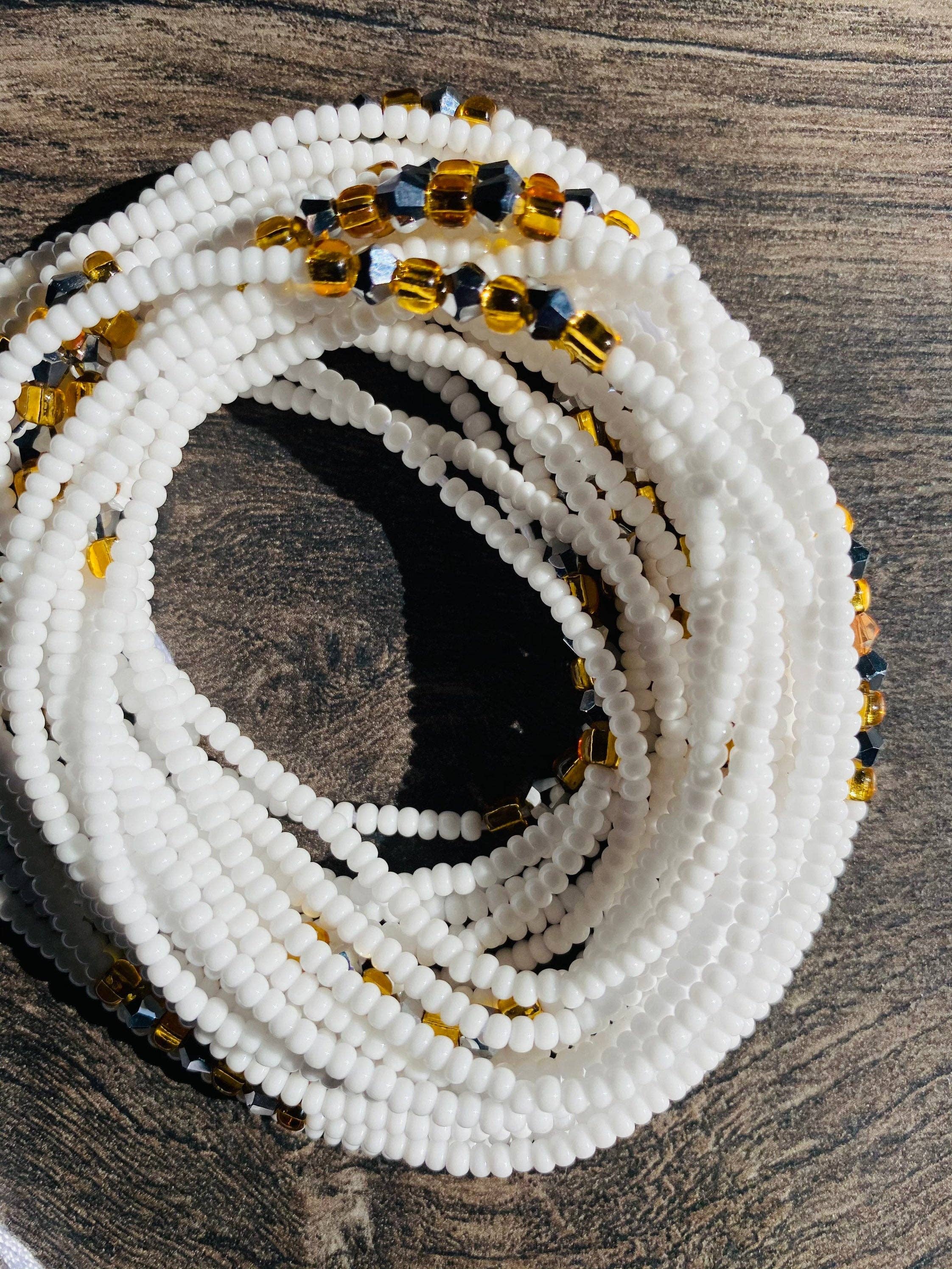 MaddieMayShop - Wholesale Beads - Preciosa Czech Beads- Wholesale WaistBeads with crystals 40"- 50"8