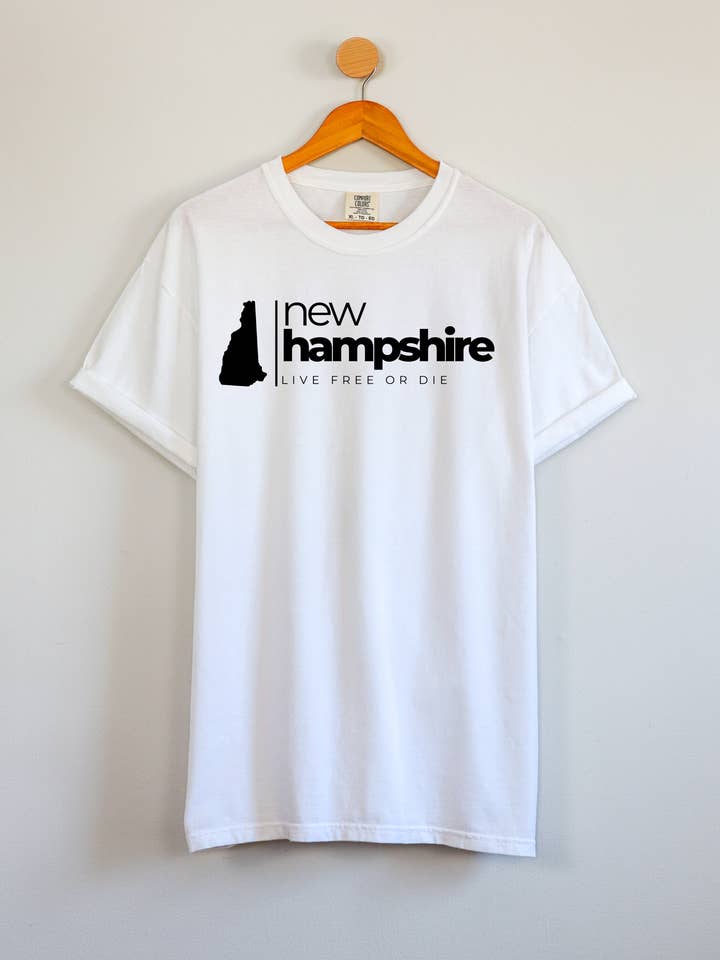 Boulder Impressions - Wholesale Screen Printed T-Shirt - Unisex - NH Live Free or Die- T-Shirt