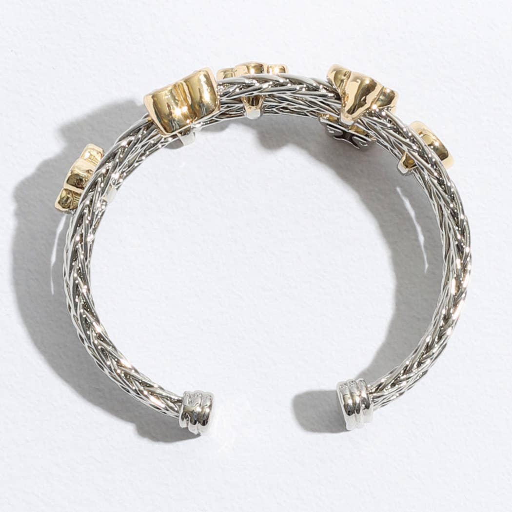   Triple Braided Bangle Butterfly Deco Bracelet for wholesale on Faire1