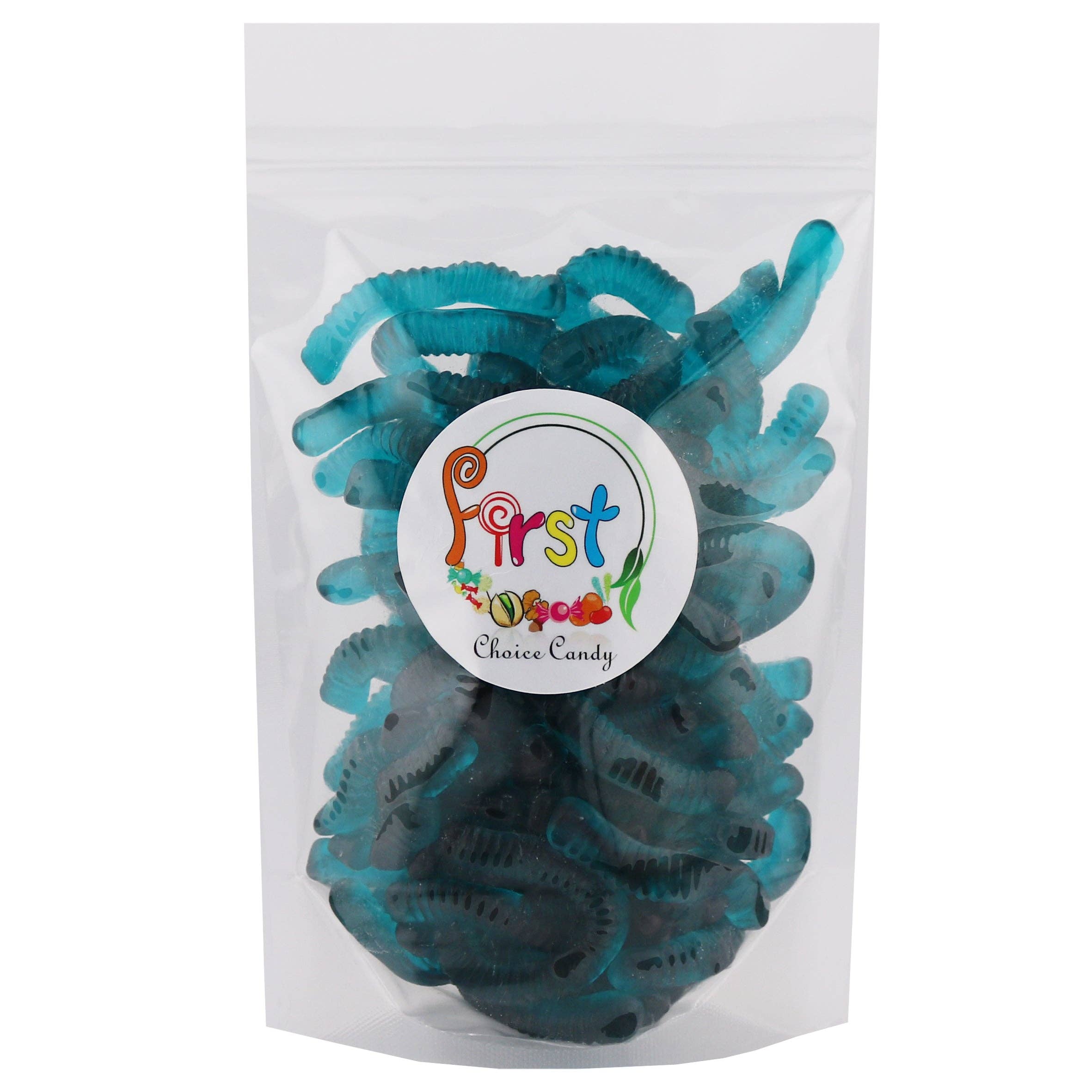 First Choice Candy - Wholesale Gummy - BLUE RASPBERRY GUMMY WORMS1