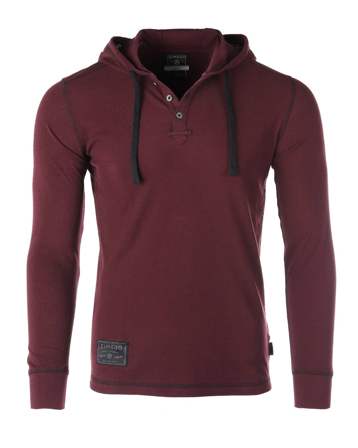 ZIMEGO - Wholesale Hoodie - Men's - Men's Casual Basic Long Sleeve Thermal Hoodie - On Sale0