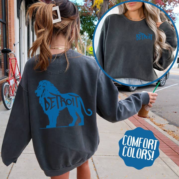 Detroit Lions Vintage Football Sweatshirt Michigan Shirt for wholesale by TheKingShirt