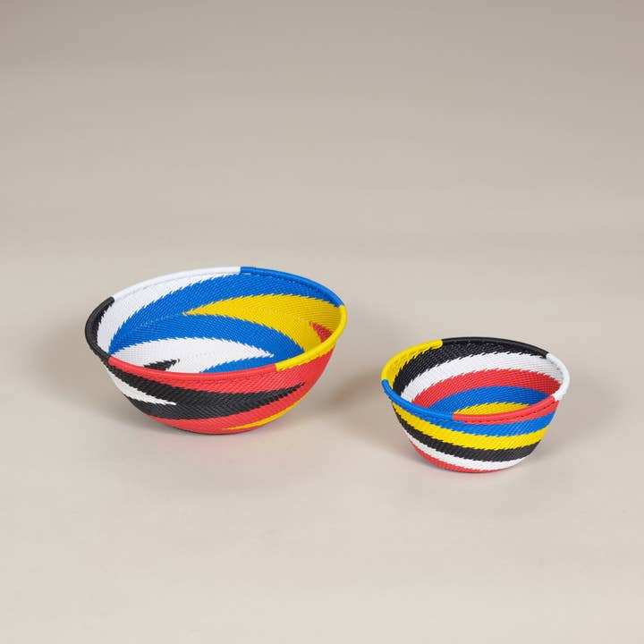 AS'ART a sense of crafts - Wholesale Decorative Plate/Dish/Bowl - Braided telephone wire bowl, Mix&Glow colors11