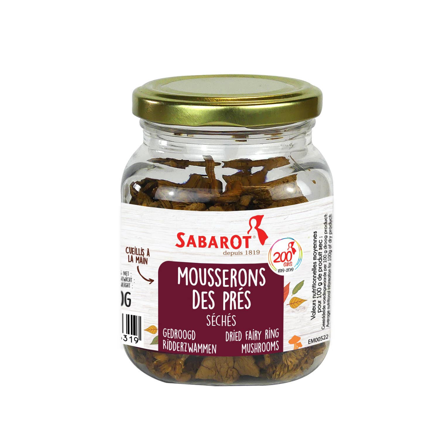 Gourmandise – Engroshandel Tørrede/dehydrerede grøntsager – Svampedehydreret Mousserons marasmius oreades Sabarot 30g0