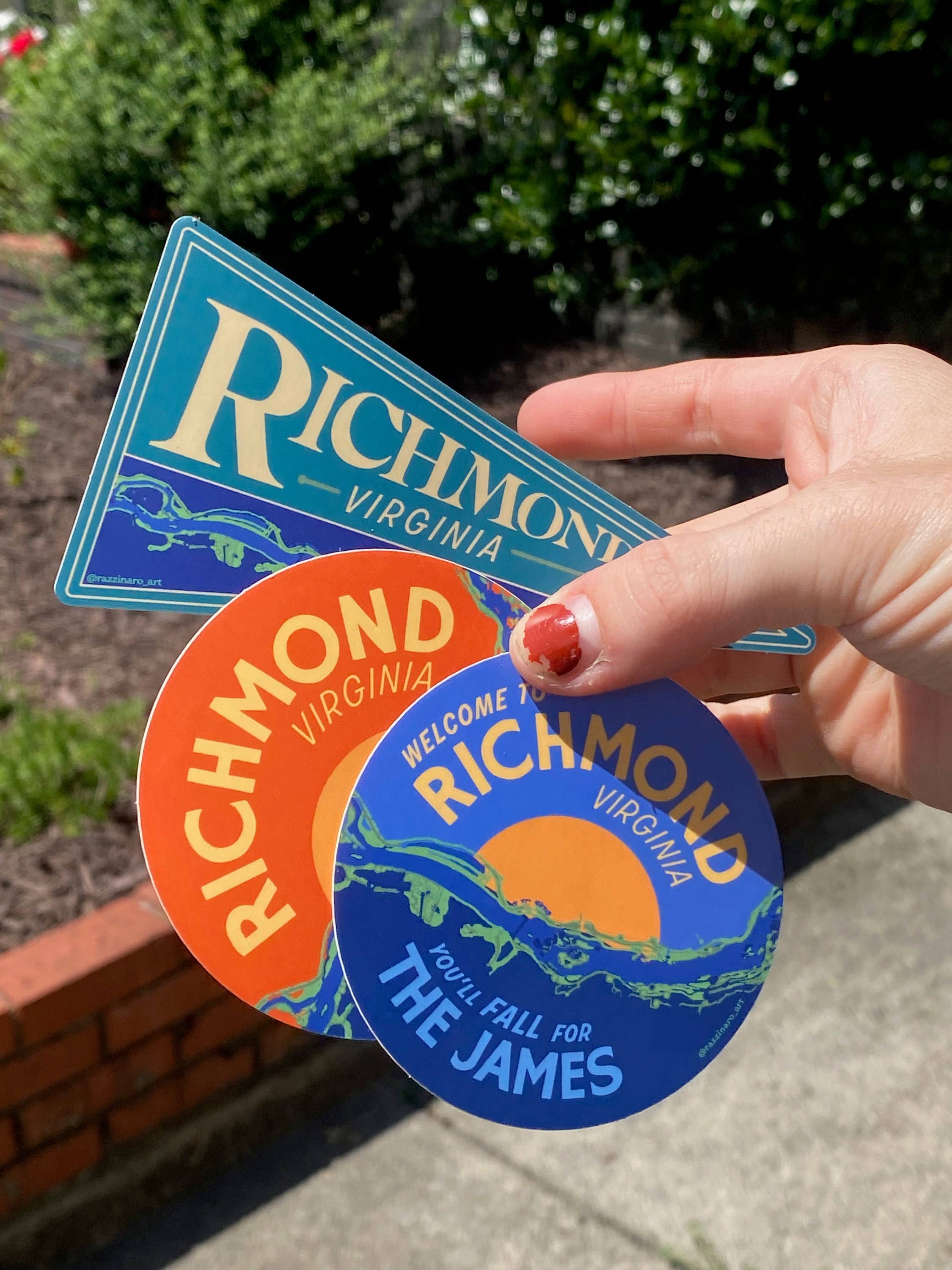 Three to the Em Prints - Wholesale Sticker - Richmond, Virginia Sticker Set, RVA, James River8