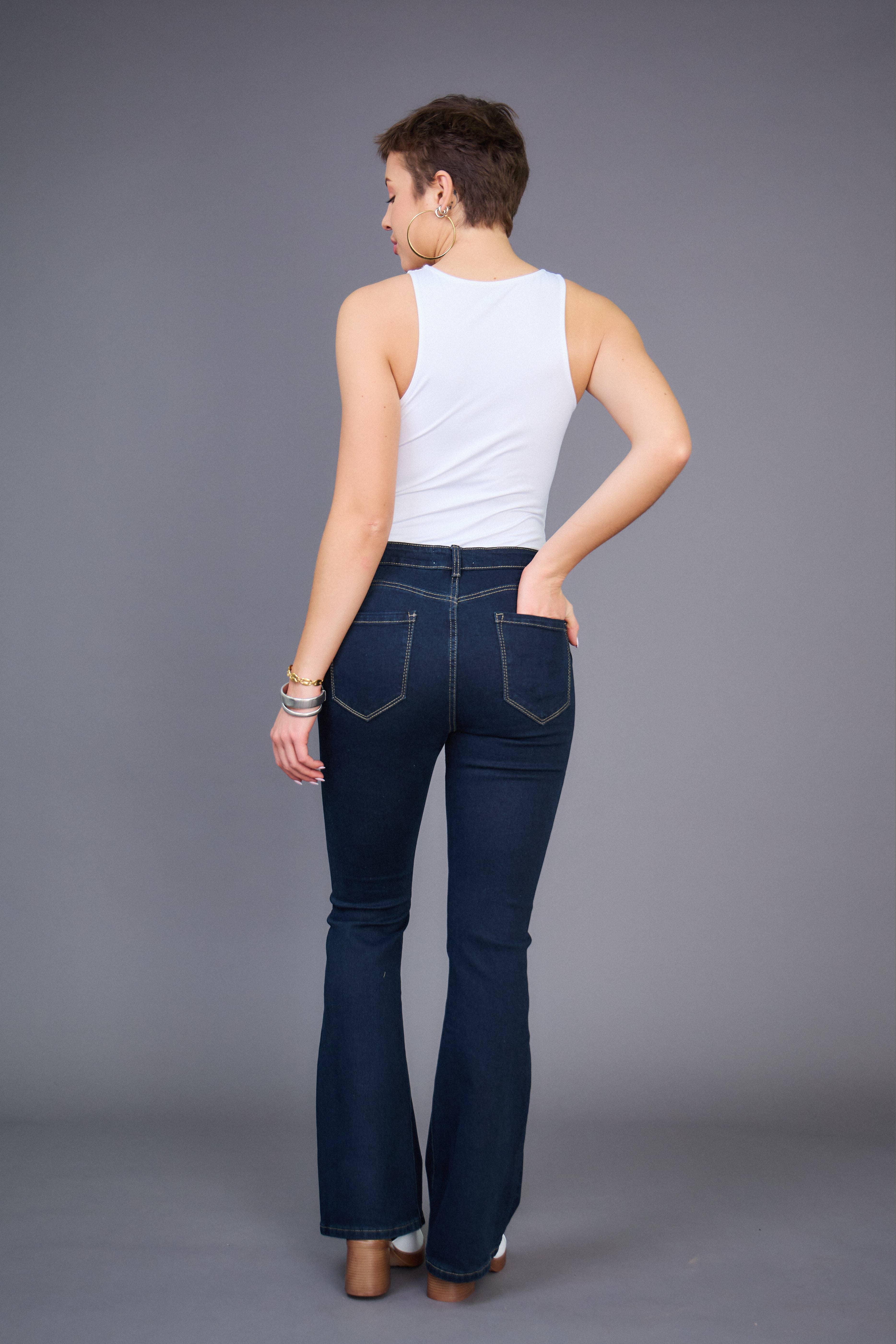 ANA & LUCY - Wholesale Jeans - Women's - Women's Flare Push-Up Jeans - ANA & LUCY4
