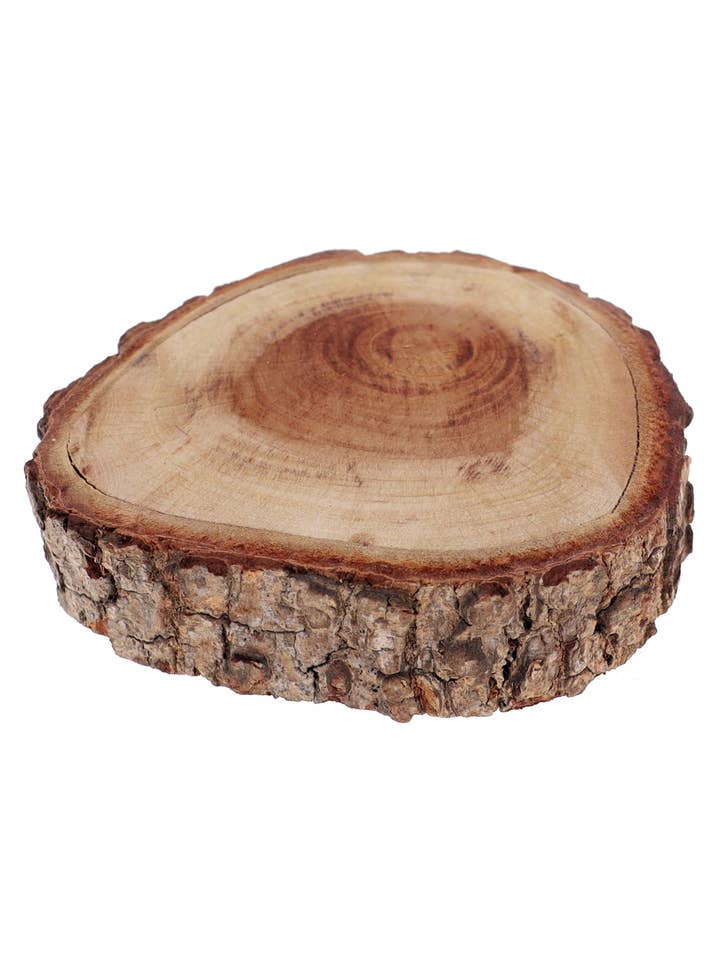 Wood Round Slice 5-6 inches D X 1.5 in H for wholesale by Comforts of Home