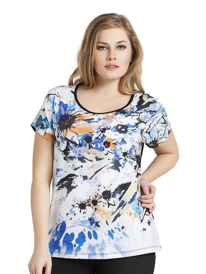 Top mit Farbexplosion für den Großhandel von Tops & Plus