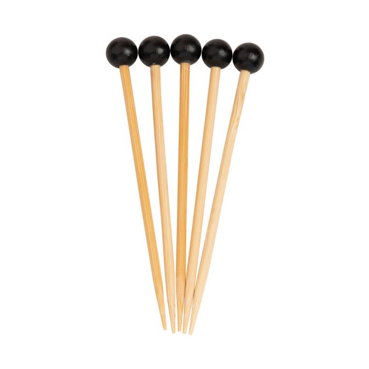 Paleta negra de madera para fiestas de 3.5 pulgadas, paquete de 40, caja de regalo para venta al por mayor de Sophistiplate