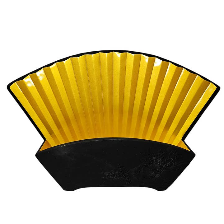 Golden Flaring Fan Ikebana Vase / Candle Holder for wholesale by T-Trove Asian Decor