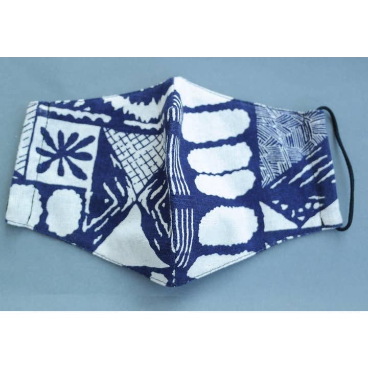 Elastische Gesichtsmaske mit Batikdruck, wiederverwendbar, waschbar für den Großhandel von Blu Face Masks