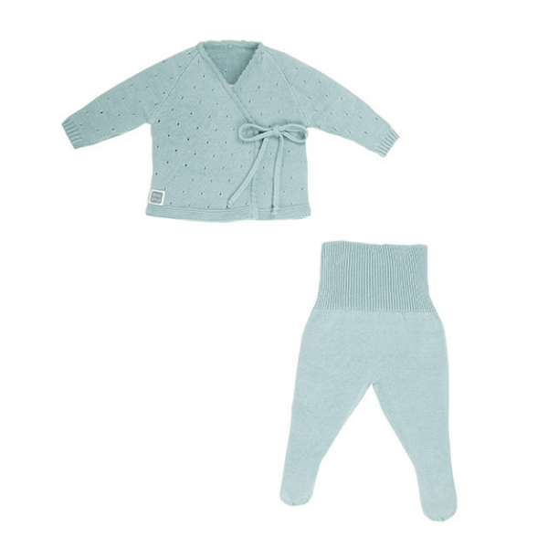 Aire Mint 100% Cotton Baby Set for wholesale on Faire2