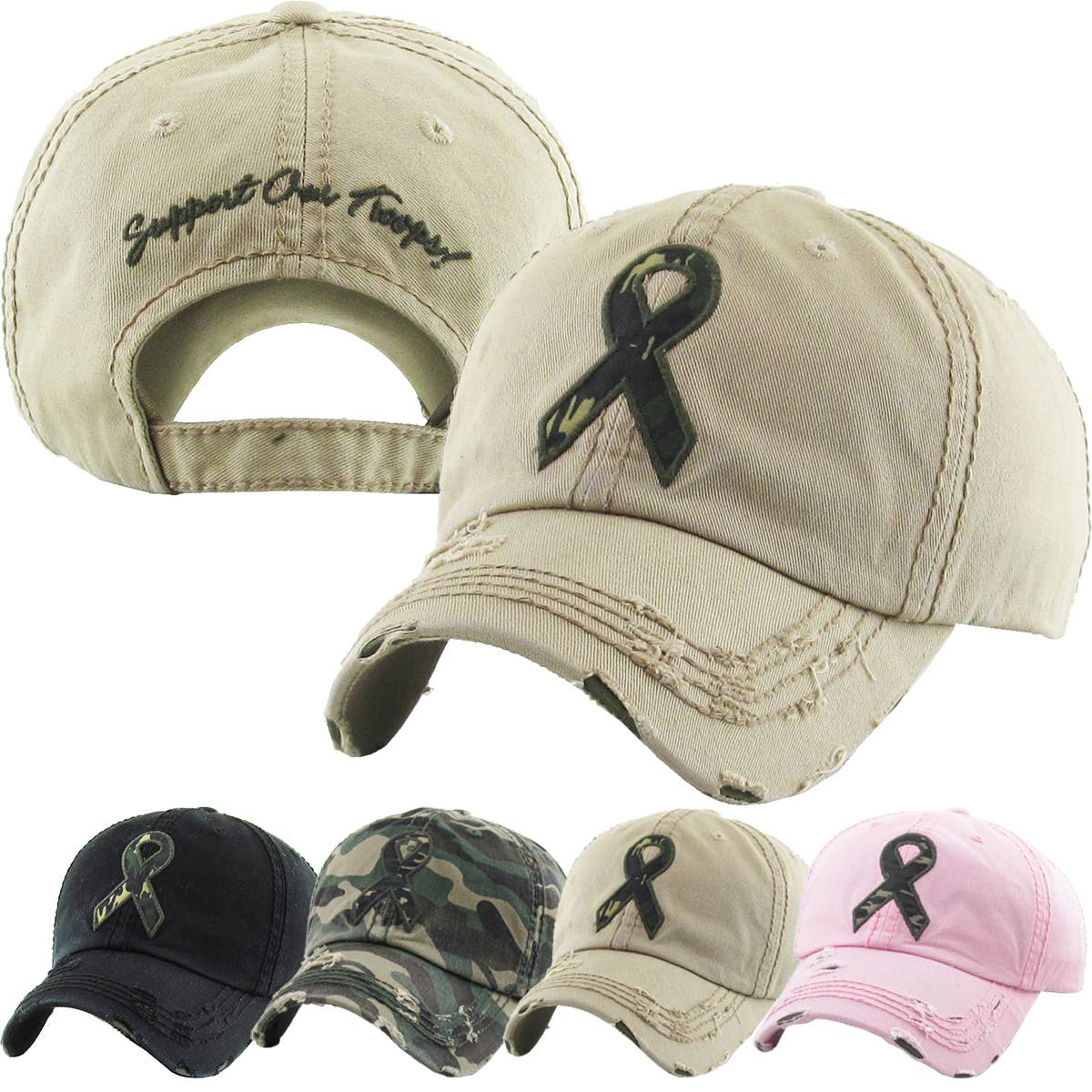 KBETHOS - Wholesale Baseball Cap - Men's - Camo Ribbon Vintage Ballcap17