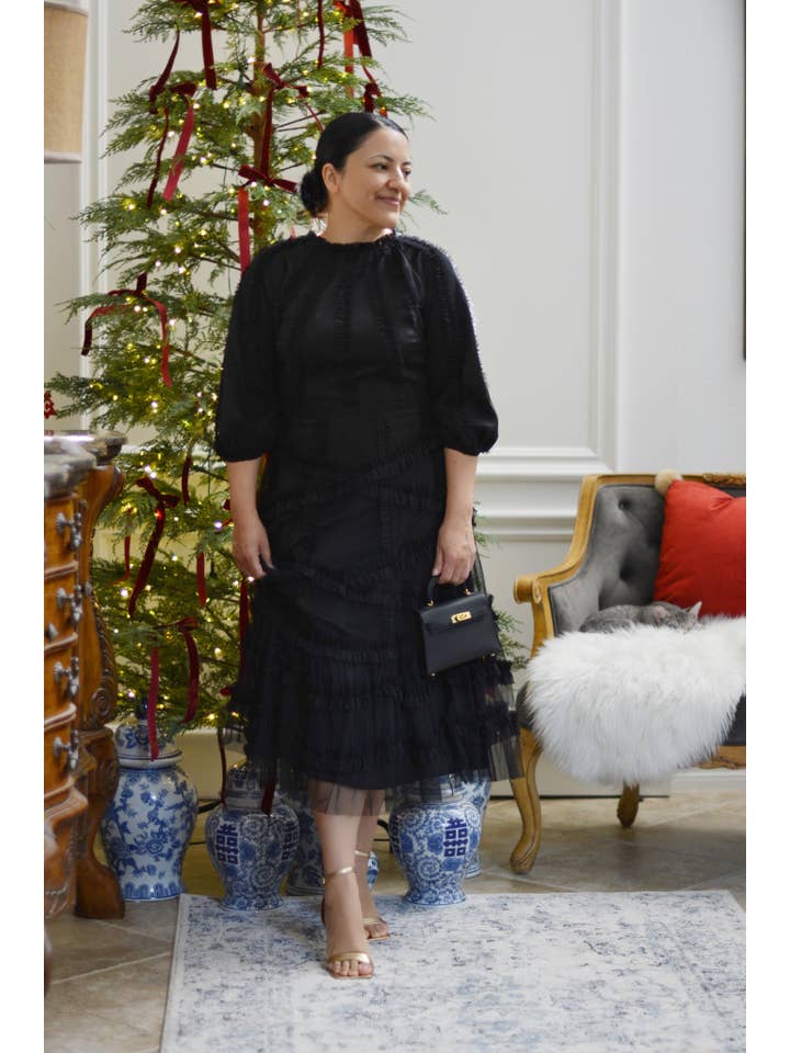 Skirt Society - Wholesale Dress - Women's - Vienna Black Tulle Dress5